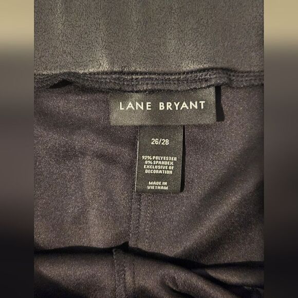 Lane Bryant Faux Leather Rhinestone Embellished Pants size 26/28 - Picture 11 of 12